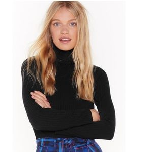 Nasty Gal Ribbed Turtlenck Sweater